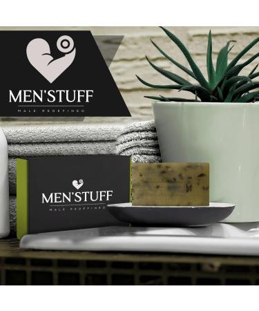 Kobochon Men'Stuff Natural Body Wash Bar Soap for Men - Kelp & Sea Soap with Organic Oils and Mineral Salts - 5 oz - Buy Online on GoSupps.com
