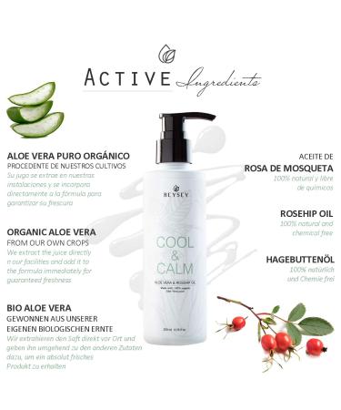 Aloe Vera Gel with Rosehip Oil - Beysey Cool & Calm Moisturizer & After Sun Lotion - 200ml | Bio Formula for Skin Care & Depilation Care - Buy Online on GoSupps.com