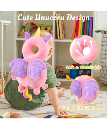 Baby Head Protection & Knee Pads - Pink Unicorn for Toddler Crawling and Walking - Buy Online on GoSupps.com