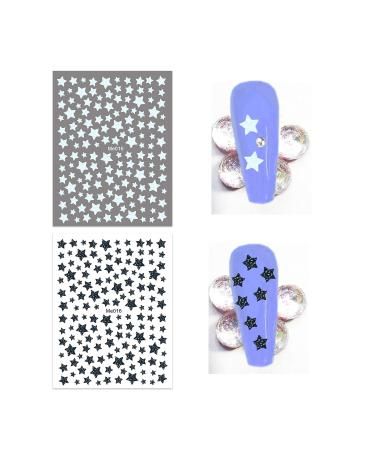 IHUKEIT Glitter Star Nail Stickers - 10 Sheets for Women, Girls & Kids | Self-Adhesive 3D Nail Decals for Fingernails & Acrylic Nails - Buy Online on GoSupps.com