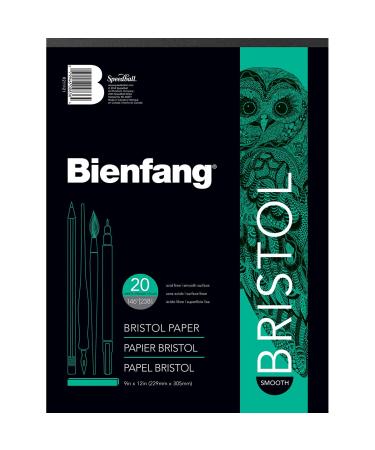Bienfang Bristol 9-Inch by 12-Inch Paper Pad  Smooth Surface  20 Sheets 9 by 12-Inch