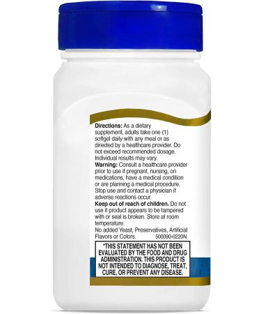 21st Century Norwegian Cod Liver Oil 400 mg - 110 Softgels | Premium Omega-3 & Vitamin D - Buy Online on GoSupps.com