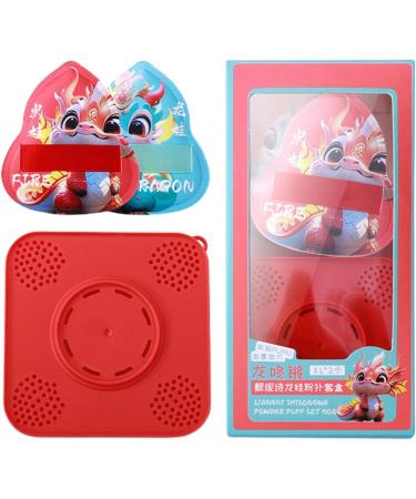 Fukamou Makeup Puff | Dragon Pattern Cosmetic Foundation Blender Sponge Pressed Powder Applicator Pad with Storage Box Beauty Makeup Tools for Loose & Cosmetic Foundation - Buy Online on GoSupps.com