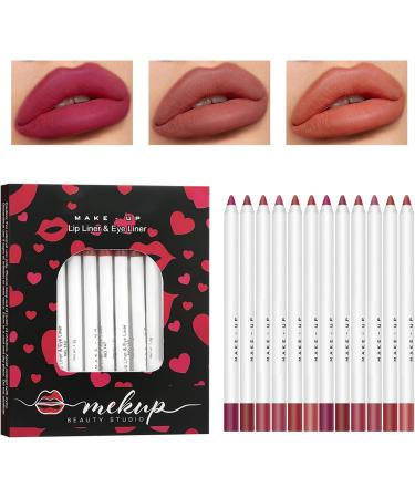 Lip Liner Pencil 12 Colors Nude Lip Liner Matte Lip Liner Pencil Waterproof Durable Nude Lip Liner For Female Girls up Artist Do You Know Precision Is Crucial Our Sharpenable Li - Buy Online on GoSupps.com