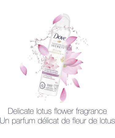 Dove Nourishing Secrets Antiperspirant Dry Spray Lotus Flower Scent antibacterial odour protection 107 g - Buy Online on GoSupps.com