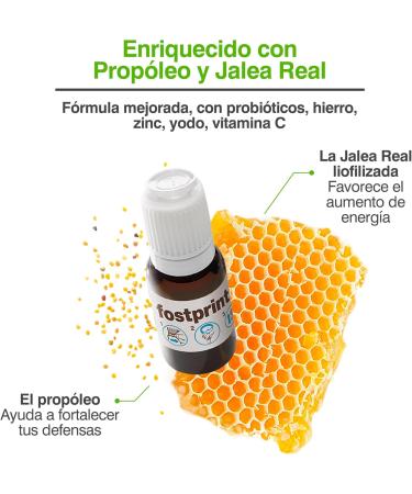 Soria Natural Fostprint Junior Essentielle vitamins and nutrients for the little ones royal jelly vitamin C iron propolis vitamins B and D probiotics for children 20 bottles - Buy Online on GoSupps.com