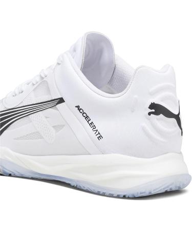 PUMA Men's Accelerate Nitro SQD Indoor Sports Shoes - Size 44 EU | White Black Concrete Gray | International Shipping Available - Buy Online on GoSupps.com