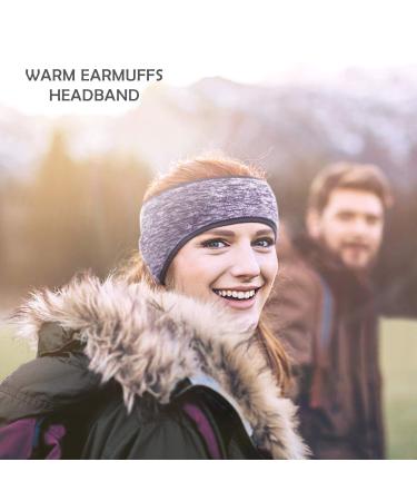 RoysMart Sports Headband - Winter Ear Warmer & Thermal Stretchy Headband for Jogging Running Hiking & Cycling - Unisex Black & Gray - Buy Online on GoSupps.com