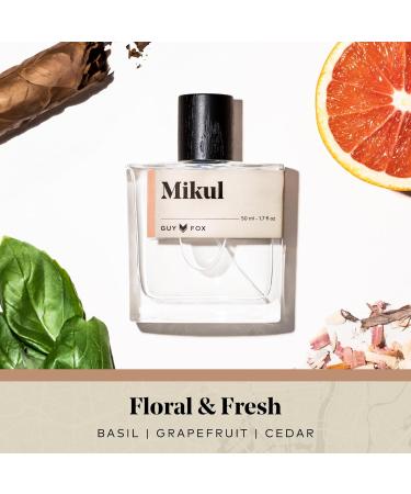 GUY FOX - Mikul - Cologne For Men | Basil Grapefruit & Cedar | Fresh Floral Men's Cologne | Men's Fragrance | 1.7 Fl Oz - Buy Online on GoSupps.com