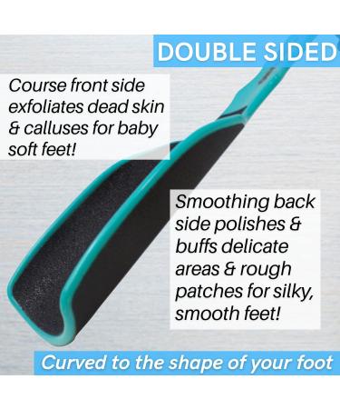 Double Sided XL Curved Foot File & Callus Remover - Professional Spa Pedicure Kit for Dead Skin, Cracked Heel Repair, Exfoliation - Buy Online on GoSupps.com