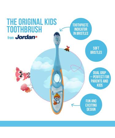 Jordan Step 2 Kids Toothbrush 3-5 Years | Soft Bristles | BPA Free | 4 Pack (Blue & Green) - Buy Online on GoSupps.com