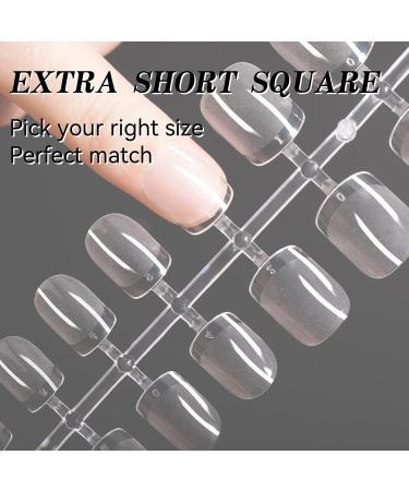 BettyCora Square Nail Tips 240Pcs - Short Gel X Tips for Acrylic Extensions - 12 Sizes A04 - Extra Short Square - Buy Online on GoSupps.com