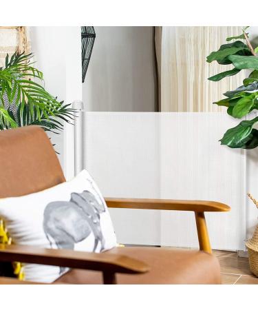 YOOFOR Retractable Baby Gate 33x55 Inch - Extra Wide Safety Gate for Kids, Pets - Indoor Outdoor Mesh Dog Gate - White (Pack of 1) - Buy Online on GoSupps.com