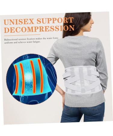 Sports Belt Back Brace for Lower Back Support | Breathable Uterus Protector | Adjustable Trimmer Corset - Silver 115x23x1CM - Buy Online on GoSupps.com
