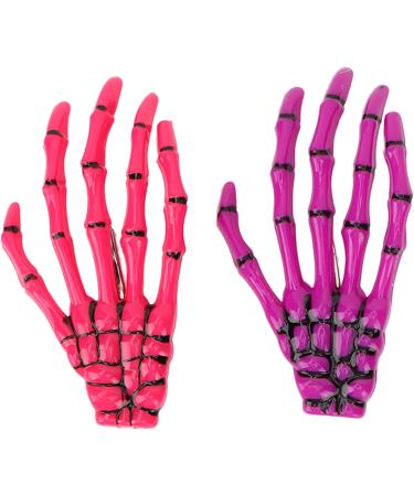 6 Pieces Gothic Skeleton Hands and Bone Hair Clips Fashion Punk Rock Devil Claw Hair Clips Women Girls Hair Accessories - Buy Online on GoSupps.com
