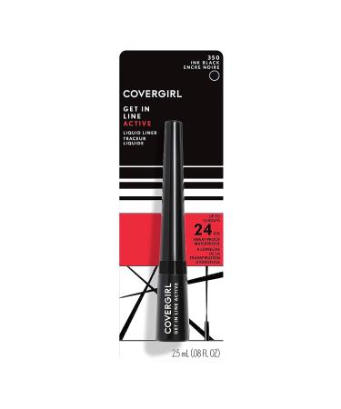 COVERGIRL Get In Line Active Eyeliner - Ink Black 0.36 oz Long-Lasting Waterproof Formula - Buy Online on GoSupps.com