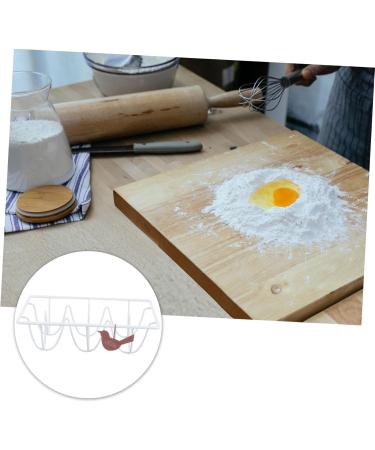 Angoily Egg Rack Egg Display Stands Fridge Containers Egg Holder Tray Eggs Refrigerator Iron Dispenser White White 18X12X5.5CM - Buy Online on GoSupps.com