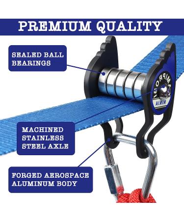 YAMIPROBI Slackline Pulley - Slackline Accessories for Your Ninja Warrior Obstacle Course for Kids - Zipline Backyard Accessories for Kids & Adults a Dynamic Way - Patents Pending - Buy Online on GoSupps.com