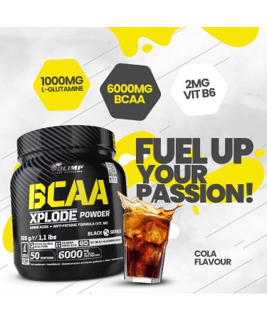 Olimp Labs Cola BCAA Xplode 500g - Recovery and Energy Supplement Powder - Buy Online on GoSupps.com