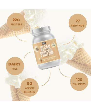 Plant-Based Protein Powder - Slow Churn Vanilla Ice Cream | Vegan Gluten-Free Low Net Carbs No Sugar Added | 1.8 lb - 27 Servings - Buy Online on GoSupps.com