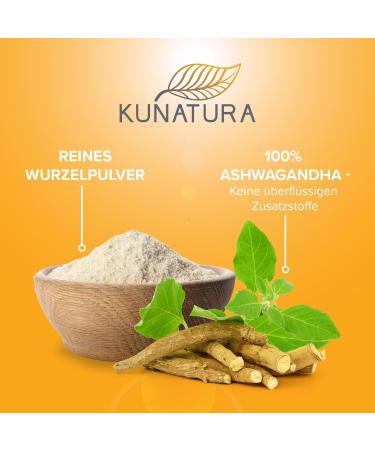 Kunatura Bio Ashwagandha 500mg - 300 Tablets - High-Dosed Indian Sleep Berry - 100% Pure - 2000mg Daily Dose - Laboratory Tested - International Shipping - Buy Online on GoSupps.com