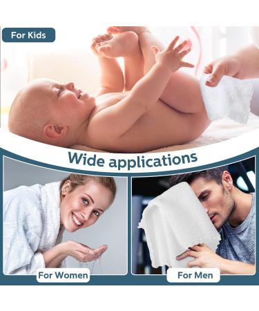 Newwiee 100 Pcs Microfiber Towels - Absorbent & Quick Drying 12 x 12 Inch Washcloths - Soft Coral Velvet Bath Cloths - Bulk White Face Towels for Bath Spa - Ideal for Facial & Fingertip Use - Buy Online on GoSupps.com