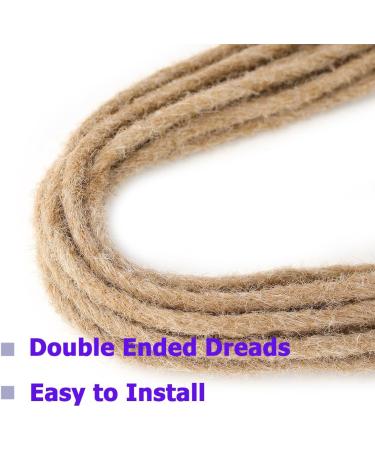 Leeven 24 Inch Ombre Blonde Double Ended Dreadlock Extension - 10 Strands Synthetic Handmade Dreads Hair Extensions - Buy Online on GoSupps.com