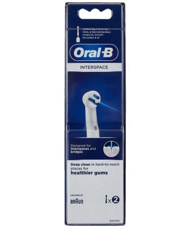 Oral-B Interspace Electric Toothbrush Head Deep Plaque Remover Pack of 2 Toothbrush Heads Cleans Between Teeth White Interspace Refills 2pack - Buy Online on GoSupps.com