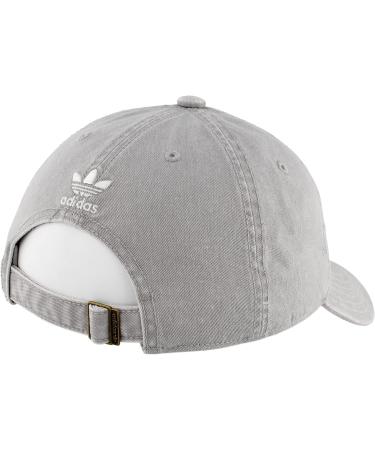 adidas Originals Men's Relaxed Strapback Cap - Stone Grey/White - Buy Online on GoSupps.com
