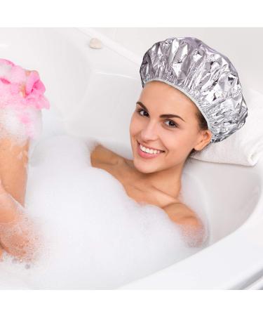 12 Pack Reusable Aluminum Foil Conditioning Caps - 12 Inch Silvery | Home & Salon Hair Processing Caps for Coloring - Shower Cap Included - Buy Online on GoSupps.com