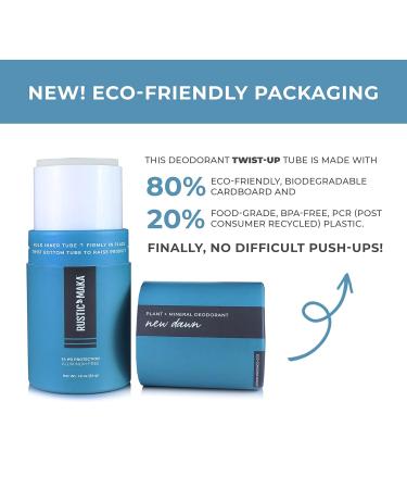Rustic MAKA Natural Deodorant New Dawn ECO-Conscious Packaging Free of Aluminum Baking Soda & Parabens 1.9 oz Synthetic Fragrance-Free Cruelty-Free Certified - Buy Online on GoSupps.com