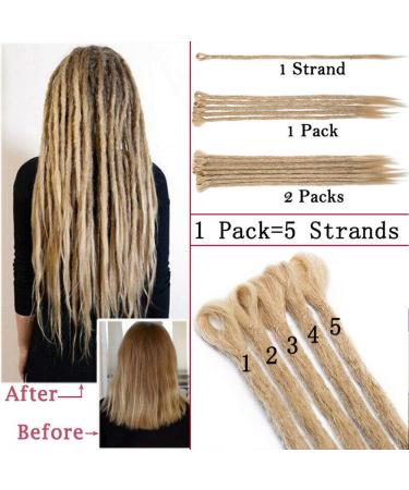 Buy Braids Extensions & Dreadlocks - Afro Zopf Synthetic Hair Extensions 50cm Ascheblond - 5 Bundle Crochet Twists for Perfect Styles - Buy Online on GoSupps.com