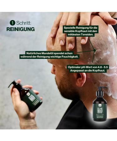 BETTER BE BOLD Basic Baldness Care Routine (0-3 mm) | Mattifying Baldness Cream (0-3 mm) + Nourishing Shampoo (0-6 mm) | Premium Baldness Care - Buy Online on GoSupps.com
