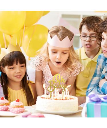 Baby Cake Topper 6Inch Cake Picks Baby Shower Birthday Gender Reveal Theme Party Glitter Acrylic Cake Decorations Supplies for Kids Baby Girl Boy Gold - Buy Online on GoSupps.com