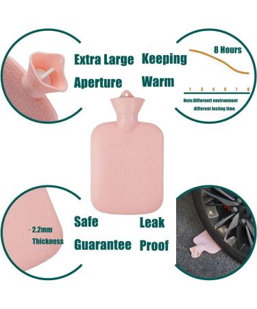1000ml Pink PVC Hot Water Bottle with Waist Warmer Cover - Neck, Shoulder, Back, Legs Warmth - Buy Online on GoSupps.com