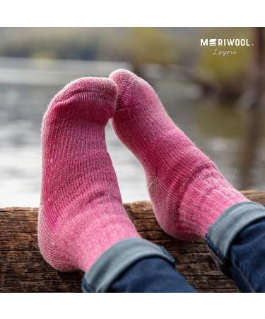 MERIWOOL Kids Merino Wool Hiking Socks - 3 Pack Blue Medium - Buy Online on GoSupps.com