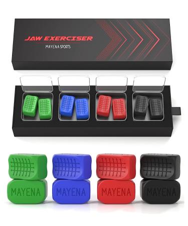 Mayena Sports Jaw Exerciser for Men and Women 4 Resistance Levels Silicone Jawline Exerciser Tablets Core Strength Upgraded Model - Buy Online on GoSupps.com