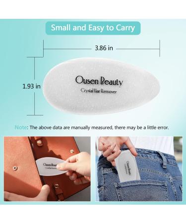 Crystal Hair Remover for Women Men - Painless Exfoliation & Hair Removal Stone - Reusable & Washable - Soft Smooth Silky Skin - Suitable for Arms, Legs, Back & Body - Buy Online on GoSupps.com