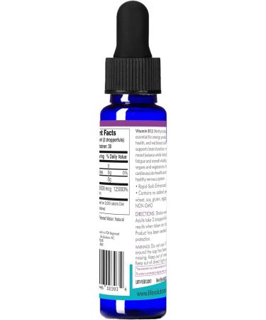Life Solutions Liquid Vitamin B12 Methylcobalamin - Made in USA Supports Energy & Metabolism High Absorption Vitamina B12 Drops 2 Fl Oz Non-GMO Gluten-Free - Buy Online on GoSupps.com
