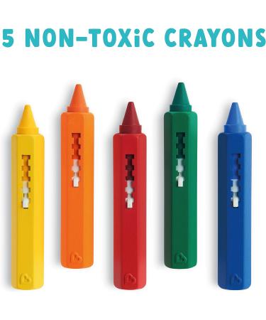 Colorful Munchkin Bath Crayons - Set of 5 Mess-Free Shower Toys for Creative Toddler Art on Tiles & Porcelain - Washable Kids Bath Toy - Buy Online on GoSupps.com