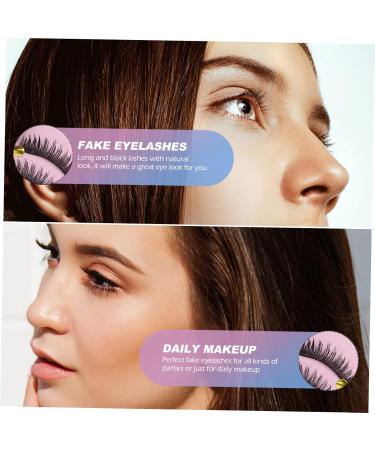 FOMIYES 10 Pairs Fake eyelashes False Eyelashes Makeup Eyelashes False Lashes Dense Eyelashes Long Eyelashes Natural Eyelashes Faux Lashes girl Miss artificial fiber - Buy Online on GoSupps.com