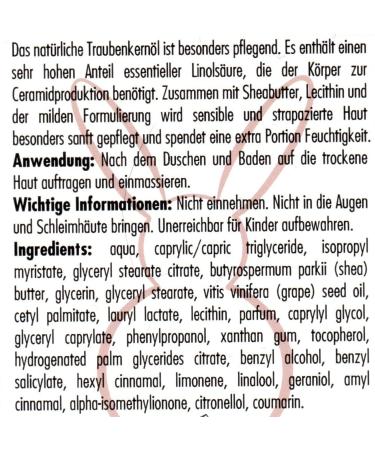 Buy Haslinger 3004 Grape Seed Body Lotion - Nourishing with Grape Seed Oil & Shea Butter 200ml | International Shipping Available - Buy Online on GoSupps.com