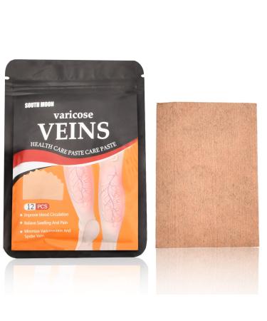 Varicose Veins Treatment for Legs 12PCS Varicose Veins Patch Spider Veins Removal for Legs Treatment Patch Relief Leg Pain Strengthen Capillary Health & Improve Blood Circulation