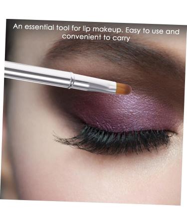 DRESSOOS Double Ended Lipstick Brush Lip Eyeshadow Makeup Brush Makeup Accessory Portable Lipstick Brush Lip Brush Lip Mask Applicator Beauty Miss Lip Mask Brush Aluminum Alloy Double Head 12x1x1cm Silver - Buy Online on GoSupps.com