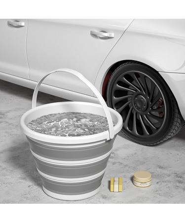 Shakven Outdoor Camping Bucket - Ergonomic Water Bucket with Large Capacity | 10L Space-Saving Fishing Bucket Portable Water Bucket with Handle for Camping - Buy Online on GoSupps.com