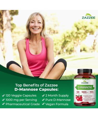 Zazzee Ultimate Urinary Tract Support Bundle | Super Concentrated Proanthocyanidin Cranberry Extract Capsules Plus D-Mannose 1000mg Capsules for UT & Bladder Cleansing (60 Servings Each) - Buy Online on GoSupps.com