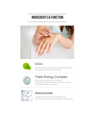JUSTBEME Houttuynia Cordata Revital Energy Cream/Hydrating Face Moisturizer for Dry Sensitive Skin Korean Skincare for Men and Women (50ml / 1.09 fl oz) - Buy Online on GoSupps.com