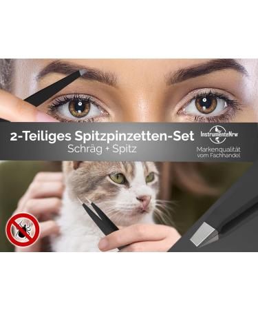 2-Piece Pointed Tweezers Set | Slanted & Pointed Microscopy Tweezers for Splinter Removal - International Shipping - Buy Online on GoSupps.com