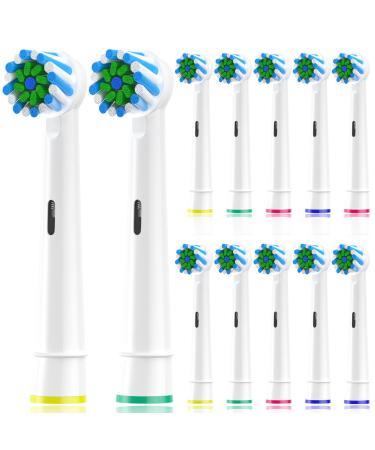 Split brushes compatible with brown oral b electrical toothbrush toothbrush heads Suitable for oral-b Pro1000/2000/3000/5000/vitality and several cross 12PCs white - Buy Online on GoSupps.com