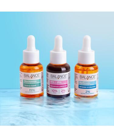Balance Active Formula AHA 10% + BHA 2% Retexturising Serum - Deep Exfoliation for Brighter Skin Smooths Texture Dermatologically Tested Gentle Yet Effective - 30ml - Buy Online on GoSupps.com